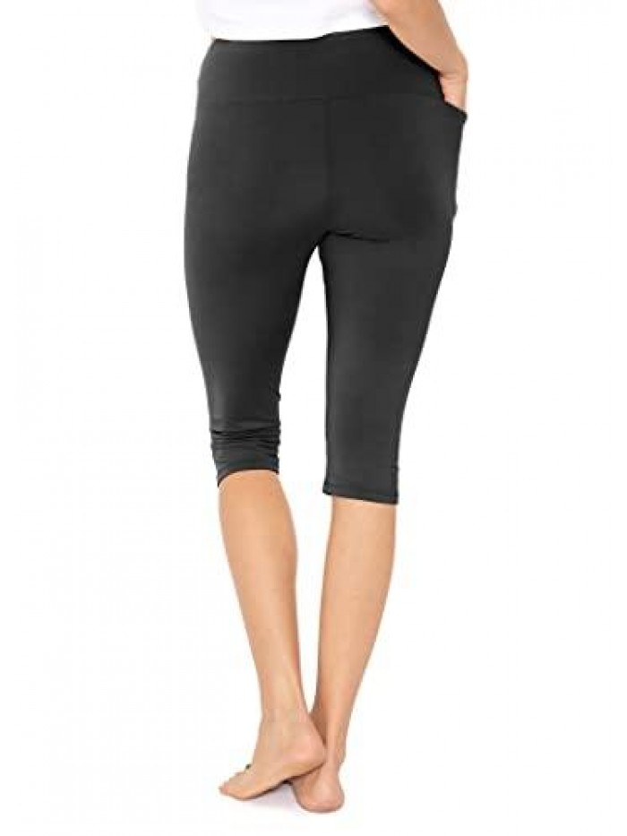 Oh So Soft High Waist Knee Length Leggings with Pocket | Made in USA 
