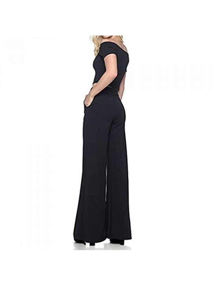 Palazzo Pants Solid Color High Waist Wide Leg Pants Spring Summer Casual Loose Flare Pants Business Trousers 