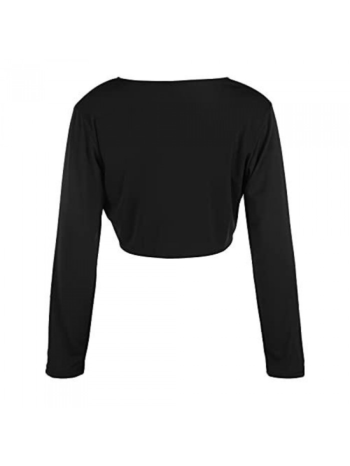 Bolero Cardigan Short Sleeve Solid Open Front Summer Cardigan Plus Size Casual Shrugs for Dresses 