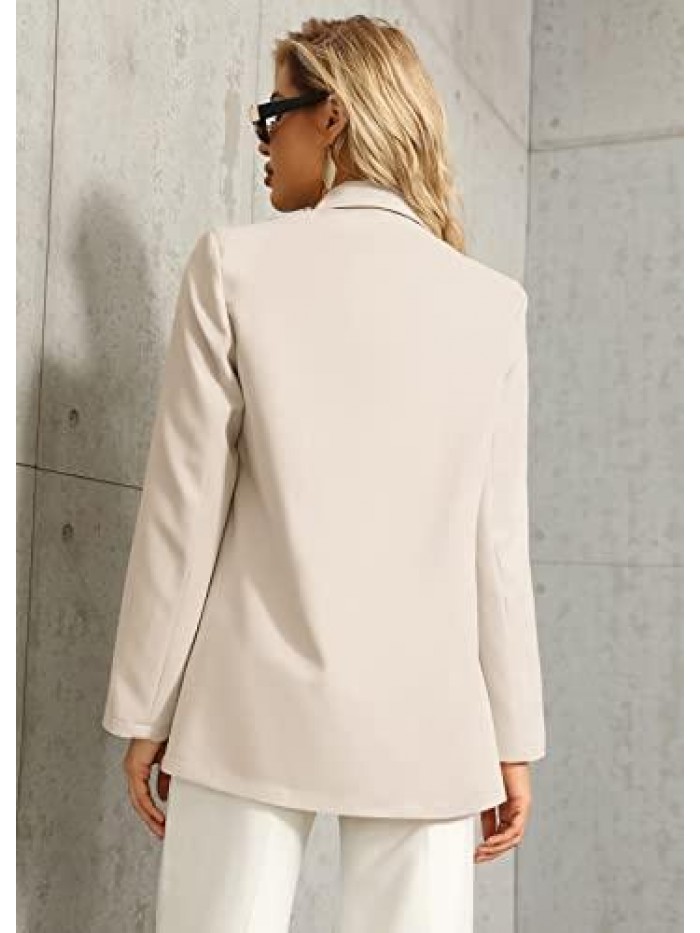 Work Casual Oversized Blazers Long Sleeve Open Front Office Business Jackets 