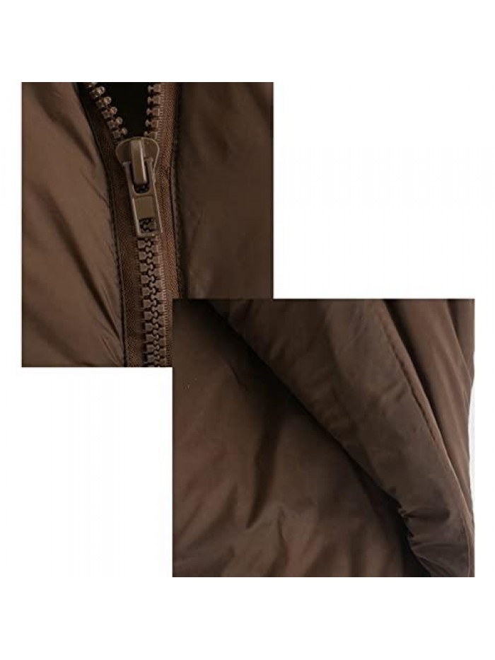 Women's Crop Padded Vest Stand Collar Lightweight Sleeveless Puffer Zip Up Gilet Outerwear 