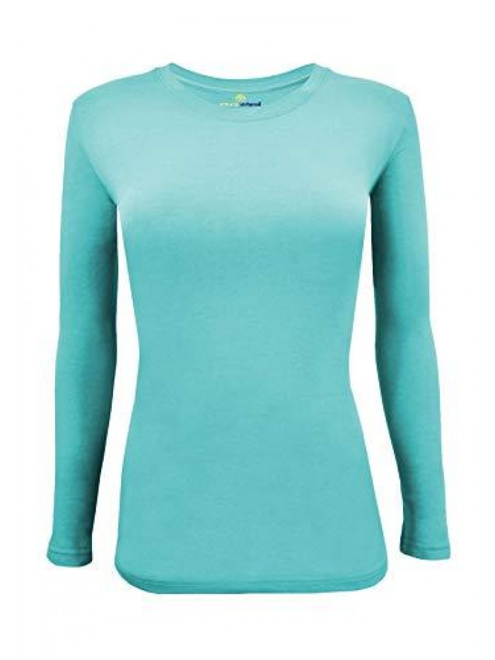Uniforms Women's Long Sleeve Under Scrub Stretch T-Shirt Scrub Top - Multi Pack of 5 