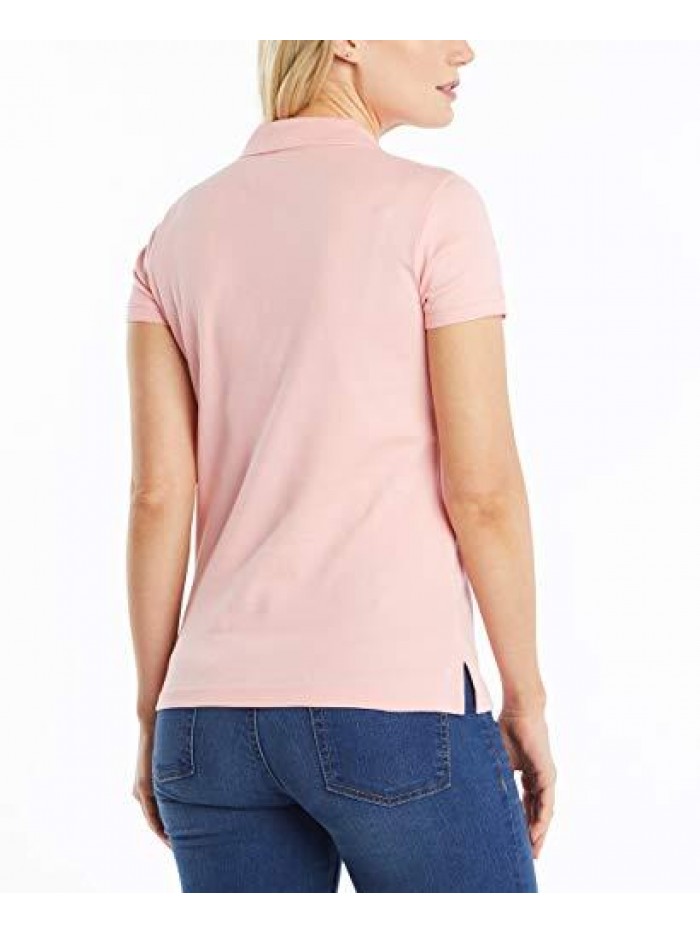 Women's 3-Button Short Sleeve Breathable 100% Cotton Polo Shirt 