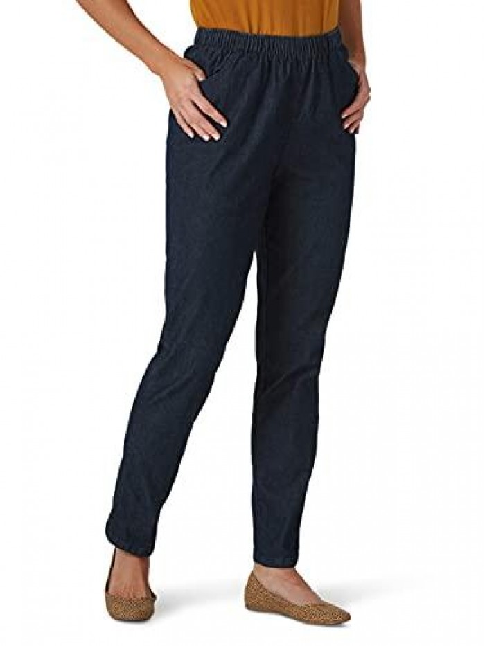 Classic Collection Women's Stretch Elastic Waist Pull-On Pant 
