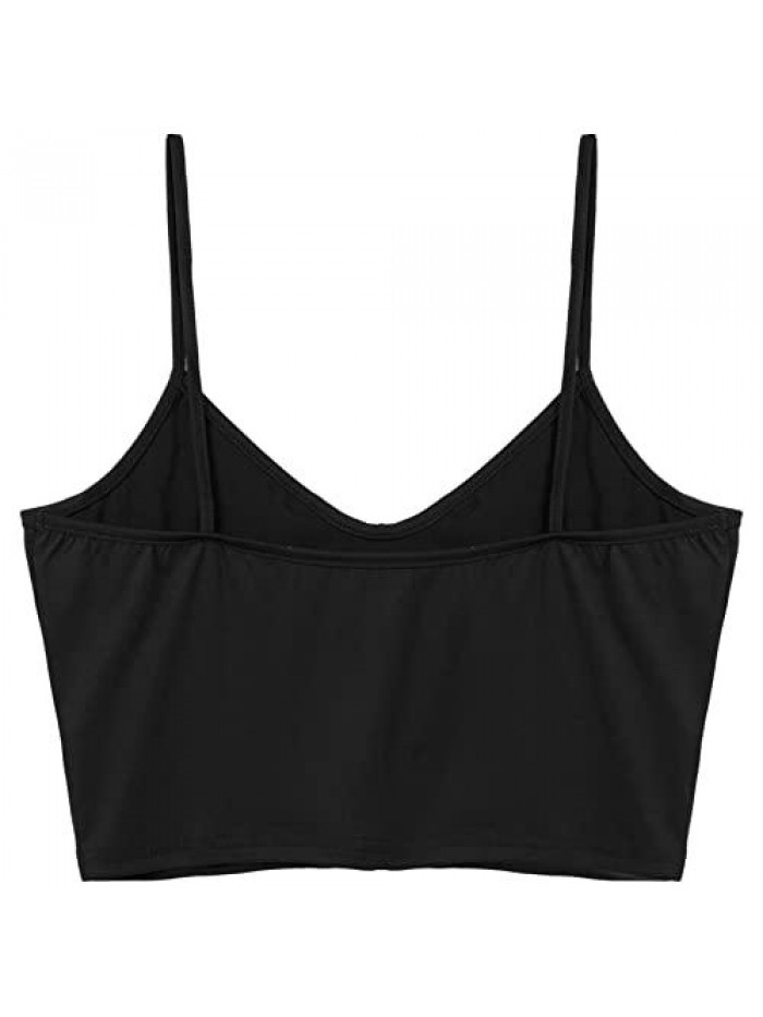 Women's Summer Camis Crop Top Black Sleeveless Human Skeleton Skull Hand Printed Tights Vest Shirts 
