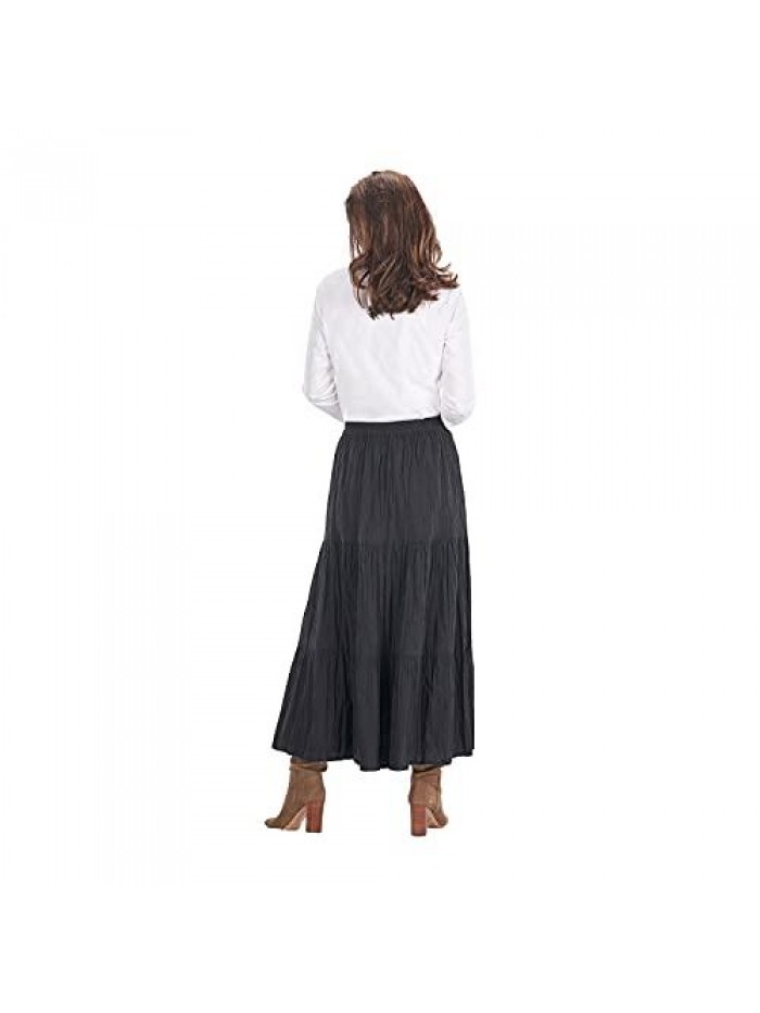 CLASSICS Womens Reversible Broomstick Skirt - Blue Lagoon Paisley Print Reverse to Black 