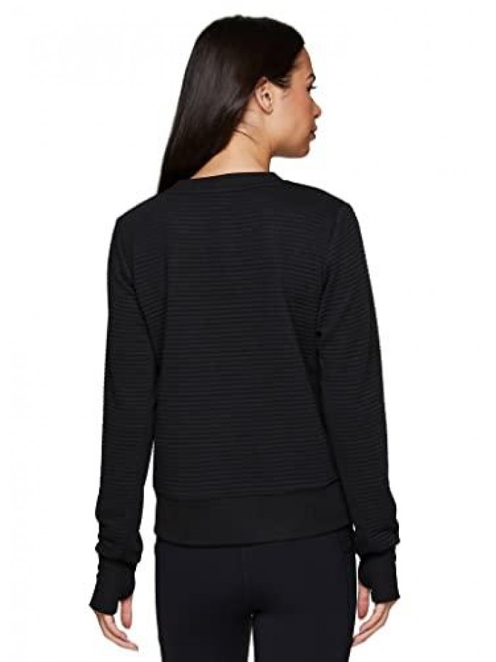 Active Women's Fashion Lightweight Ribbed Pullover Sweater With Side Zippers 