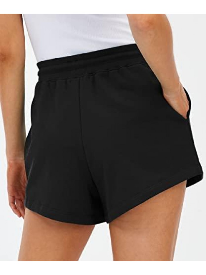 Queen Womens Sweat Shorts Comfy Athletic Shorts Elastic Casual Summer Shorts Gym High Waist Running Shorts 