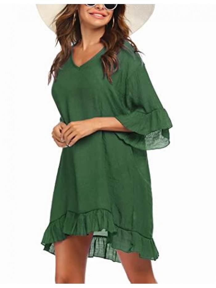 Swimsuit Cover Ups for Women, Bathing Suit Coverups Beach Cover Dresses Resort Wear S-XXL 