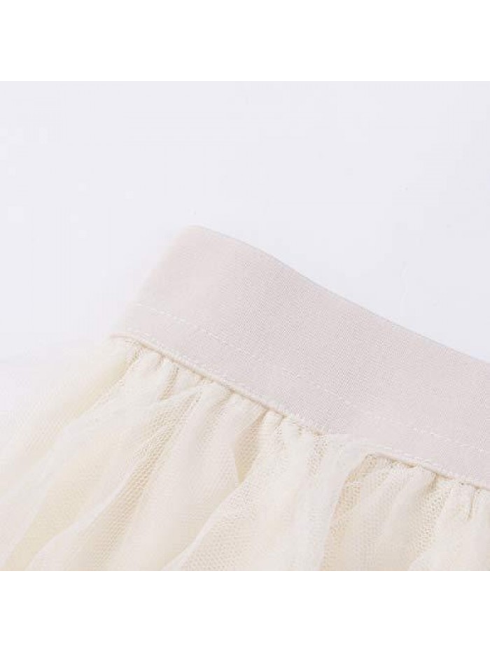 Irregular Tulle Midi Skirt A Line Tutu Skirt High Waist Underskirt Retro Half Tutu Skirt 