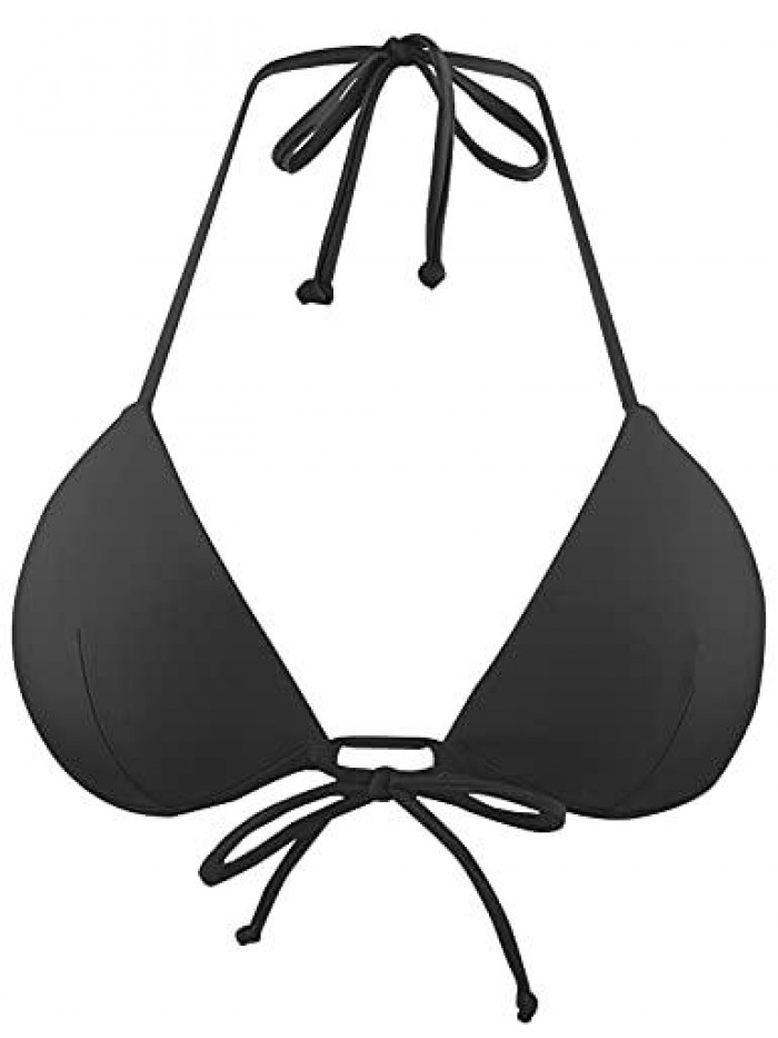 Women's Tie Front Triangle Bikini Top 