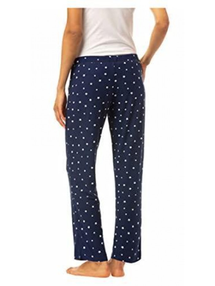 Brand Women's 2 Pack Straight Leg Lounge Pant with Drawstrings and Pockets 