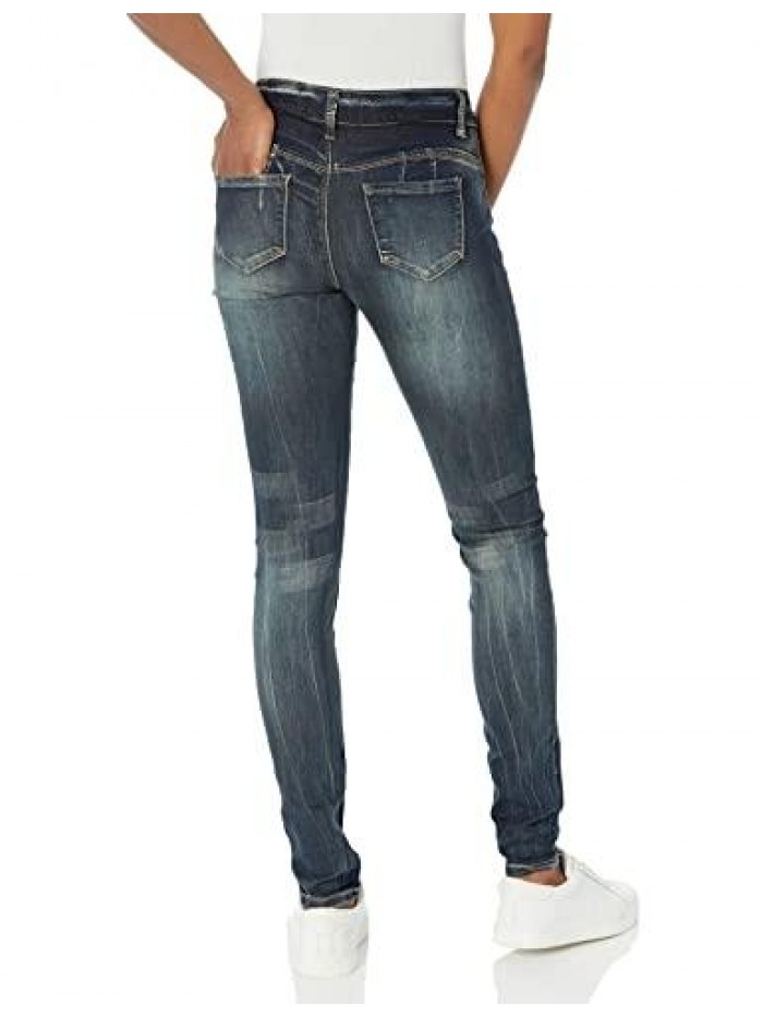 JEANS Women's Soft and Fit Skinny Jeans Stretch Comfort Mid Rise in Juniors and Plus Size 