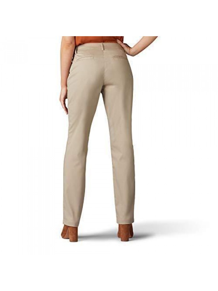 Women's Wrinkle Free Relaxed Fit Straight Leg Pant 