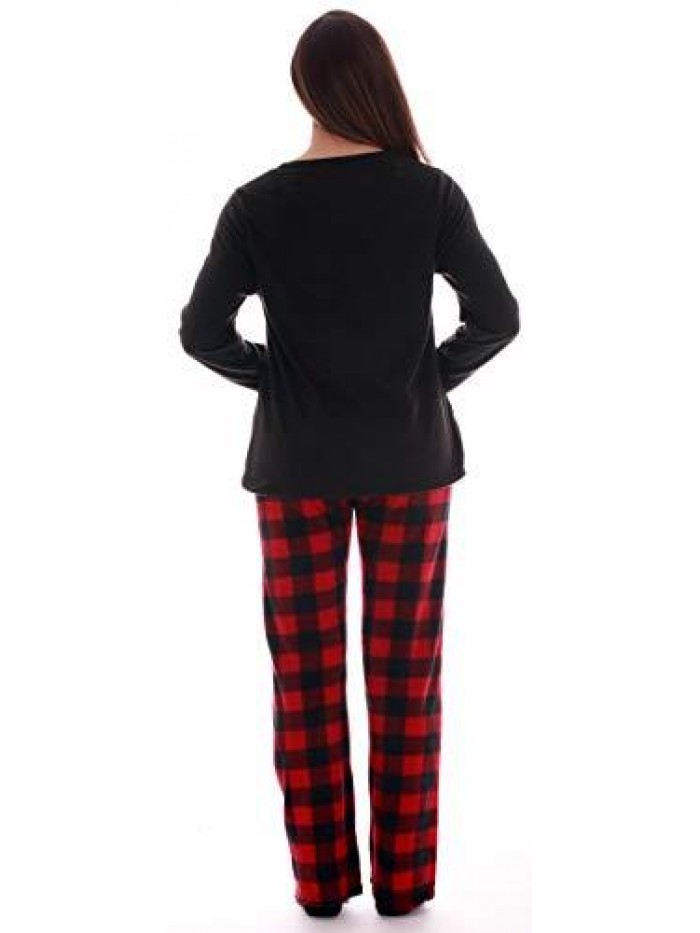 Love Women’s Ultra-Soft Pajama Pant Set with Matching Fuzzy Socks 