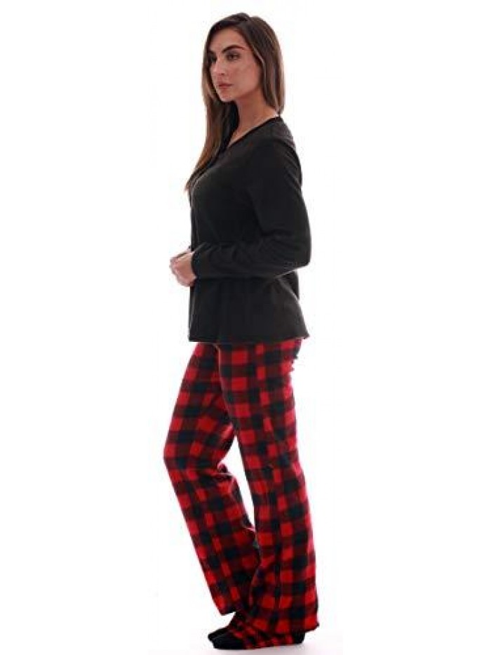 Love Women’s Ultra-Soft Pajama Pant Set with Matching Fuzzy Socks 