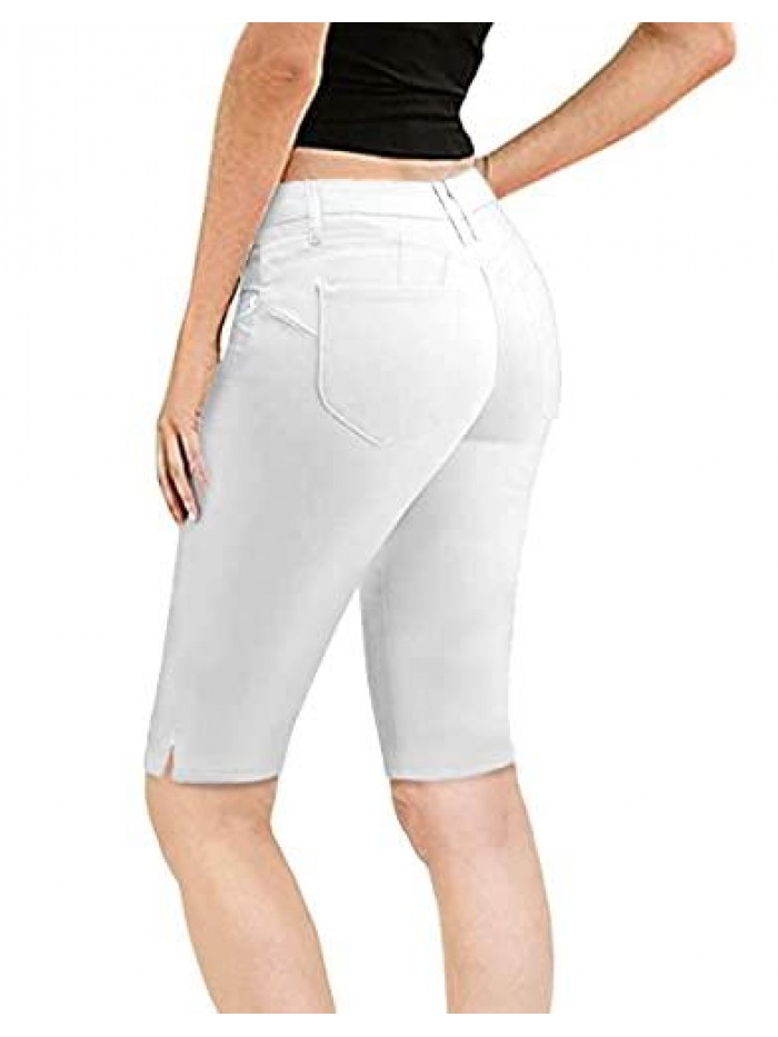 Company Womens 11.5 inch Inseam Butt Lift Stretch Bermuda City Shorts  