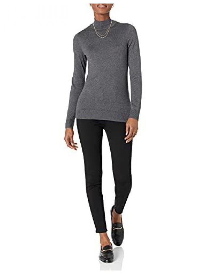 Amazon Essentials Women's Lightweight Long-Sleeve Mockneck Sweater (Available in Plus Size)