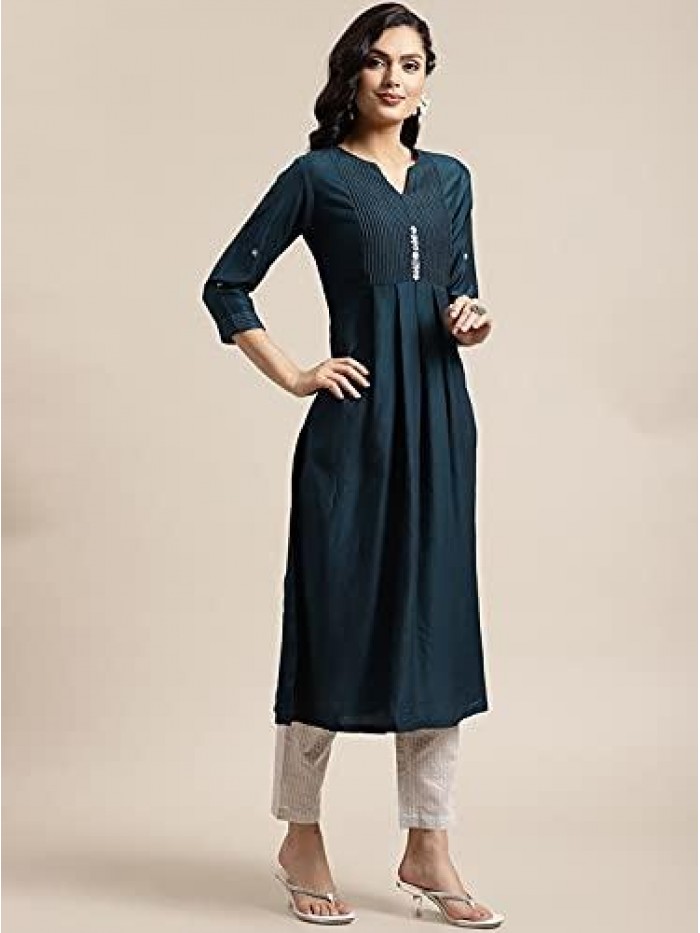 Designer Indian Women Silk Blend Kurta With Palazzo pant Set With Dupatta For Party Wear 