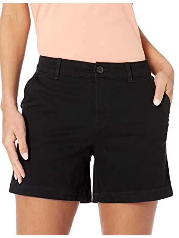 Women's 5 Inch Inseam Chino Short (Available in Straight and Curvy Fits)  
