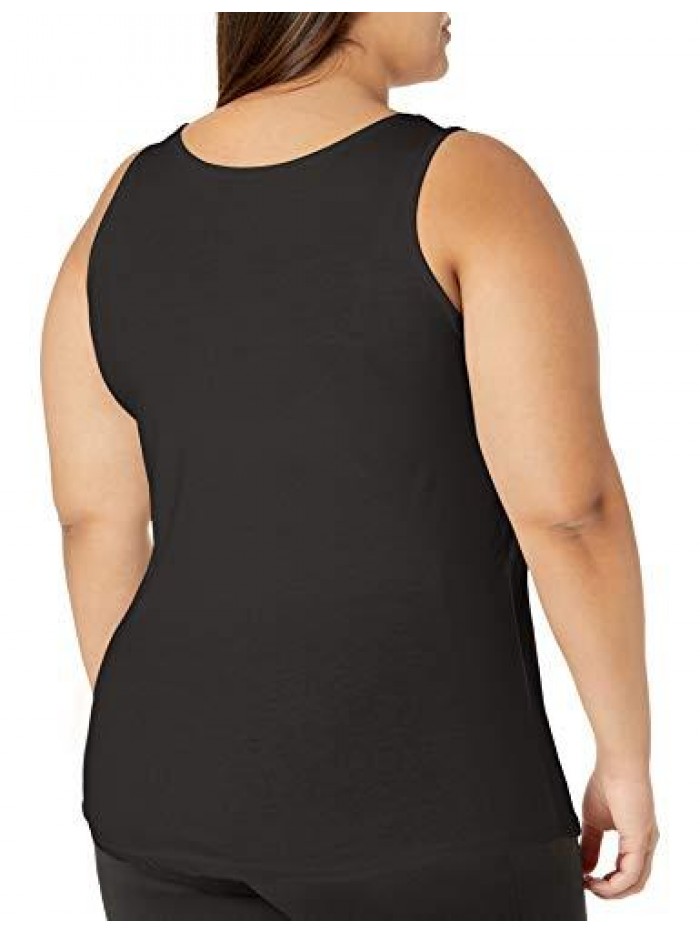 My Size Women's Plus-Size Shirt-Tail Tank Top 
