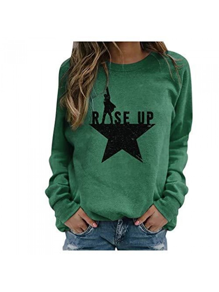 Shirts Sweatshirt Hoodies Valentine's Day Apparel Independence Day Novelty Long Sleeve Casual Top Girl Pullover 