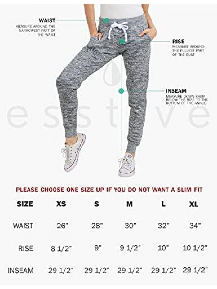 Women's Ultra Soft Fleece Lightweight Casual Active Workout Solid Relaxed Fit Terry Cargo Pockets Jogger Sweatpants 