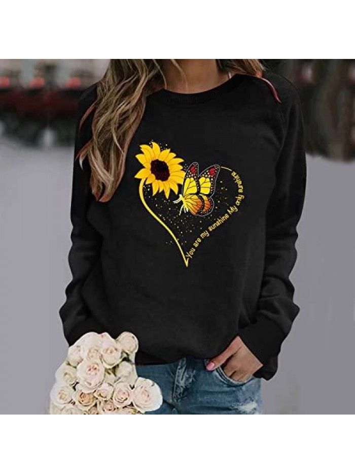 Day T Shirt for Women Buffalo Plaid Love Heart Graphic Print Sweatshirt Long Sleeve O-Neck Tee Tops 