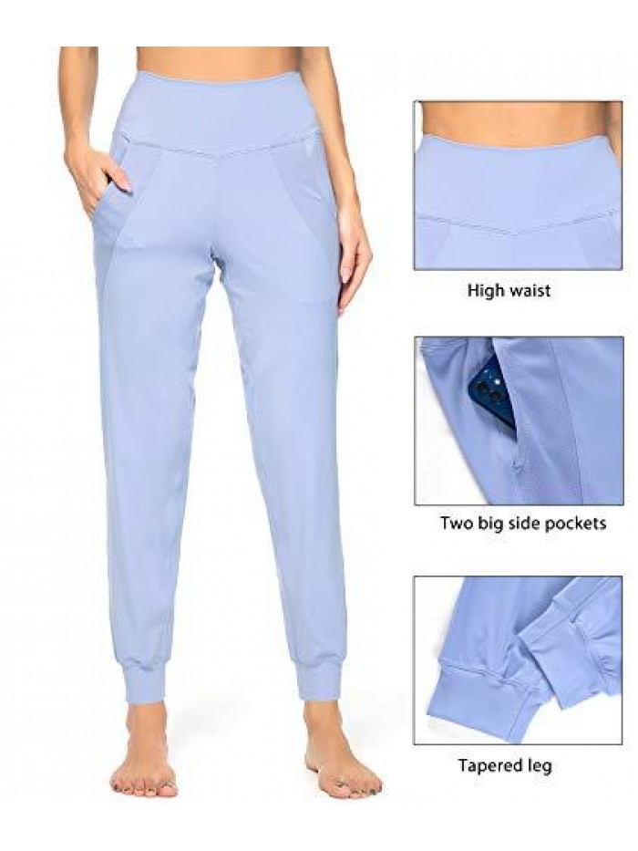 Women's Joggers with Pockets High Waisted, Workout Athletic Sports Soft Lounge Pants for Running 