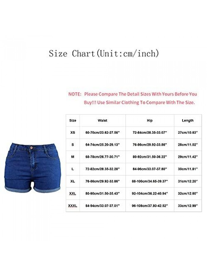 Skinny Sexy Hip Lift Hot Pant, Shorts Jeans with Pockets Women's Sexy Hip Lift Button Casual Party 