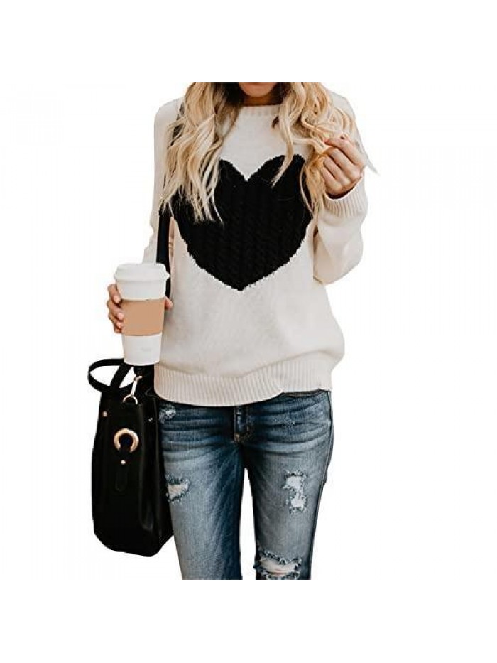 New Womens Cute Long Sleeve Sweater Winter Warm Knitted Sweatshirt 