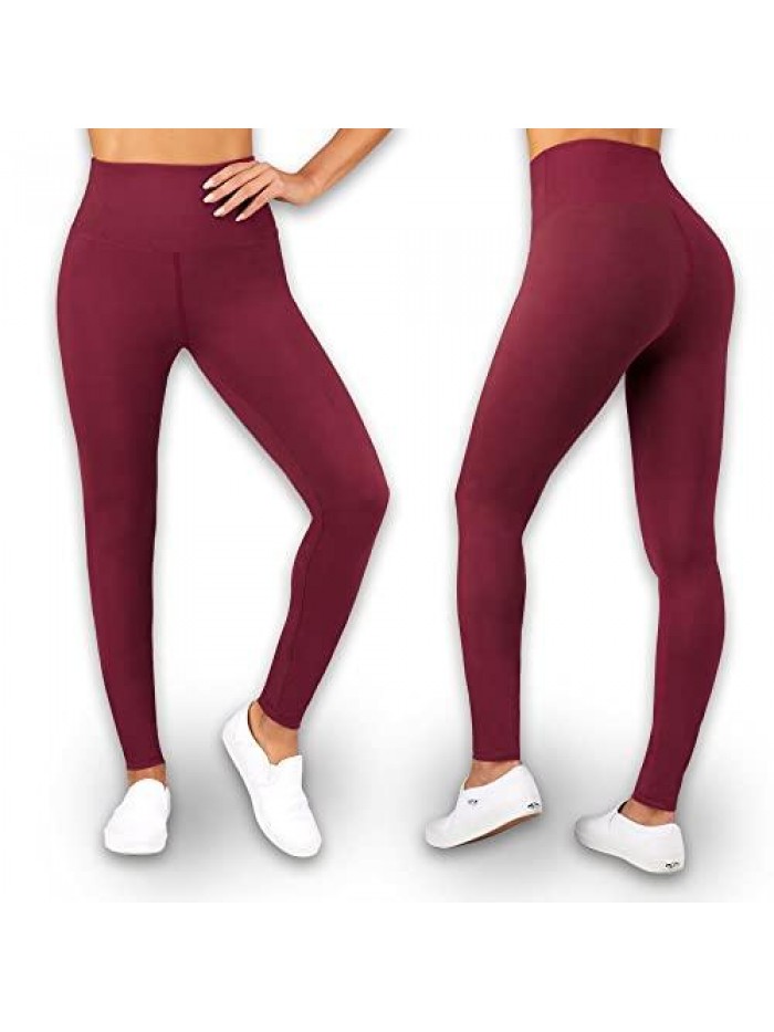 Buttery Soft High Waisted Leggings for Women Tummy Control, Non See Through, 4 Way Stretch Seamless Leggings 21 Colors 