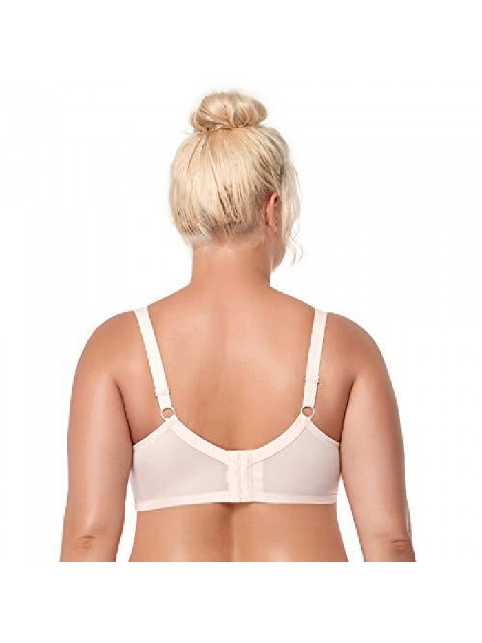 Women's Minimizer Bra Unlined Underwire Full Figure Lace Bra Plus Size Full Coverage Unpadded Bra 