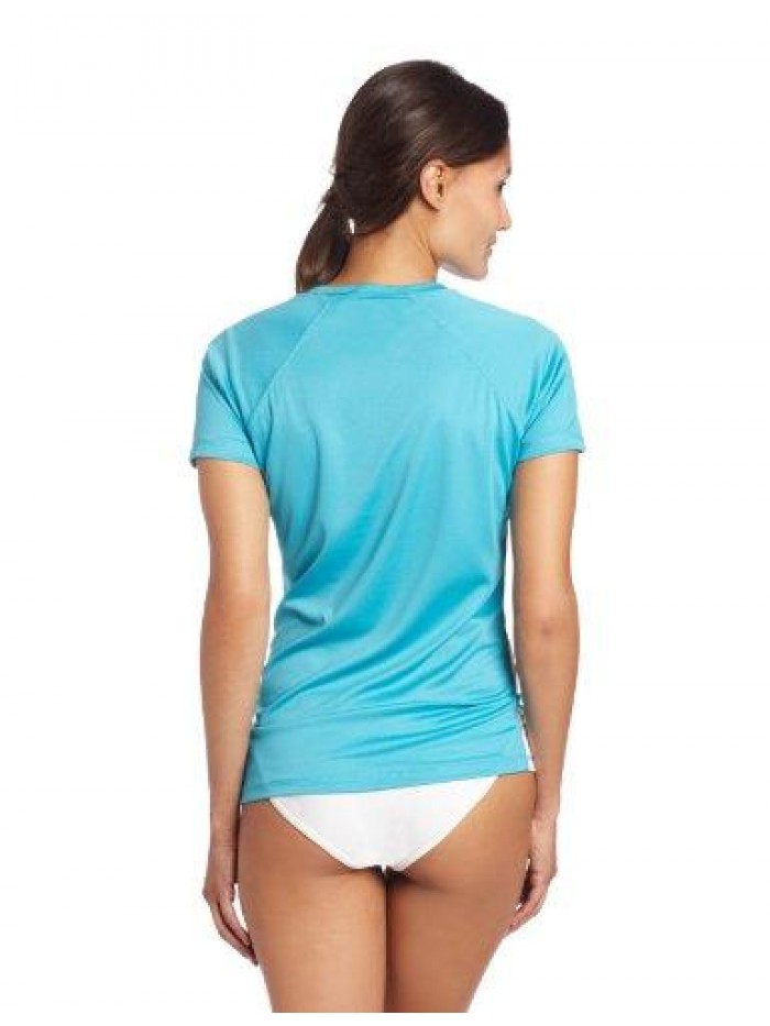 Surf Women's UPF 50+ Short Sleeved Active Swim Shirt Rashguard & Workout Top 