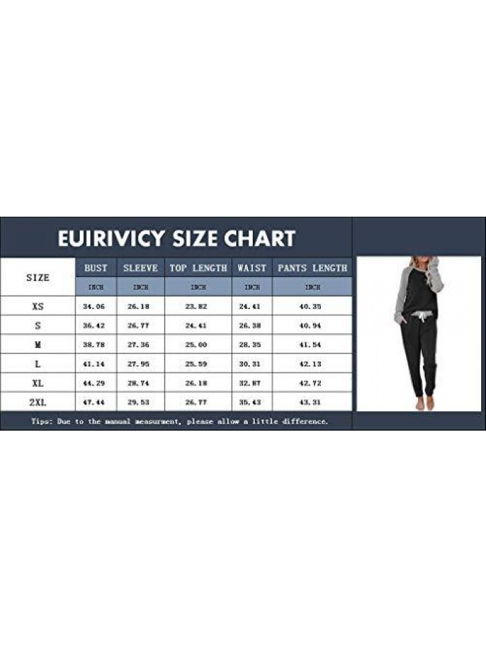 Women's 2 Piece Outfits Set Color Block Long Sleeve Pullover and Drawstring Sweatpants Loose Sweatsuit Sets 
