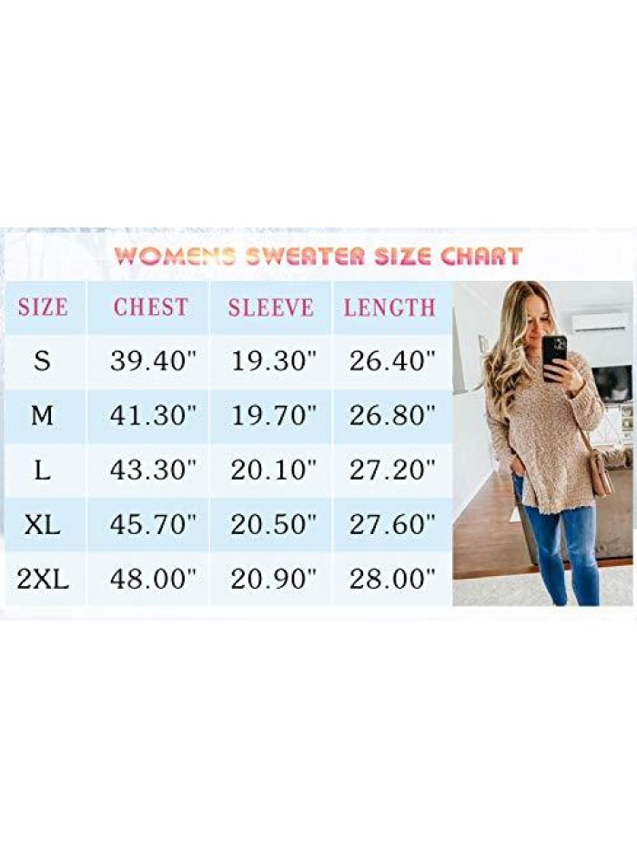 Womens Sweaters Crewneck Long Sleeve Side Slit Tunic Tops for Leggings 