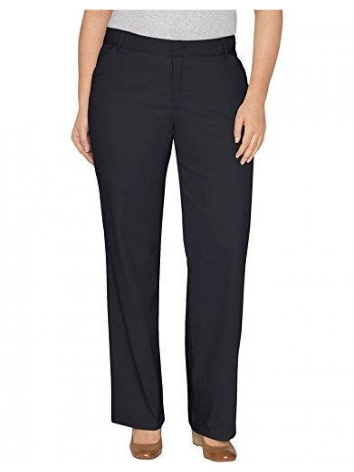 Women's Plus-Size Relaxed Straight Stretch Twill Pant 