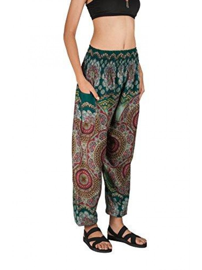 Joob Women's Flowy Boho Pants Harem Loose Yoga Pants Casual Bohemian Hippie Pajama Lounge Comfy Elephant Pajama Pants 