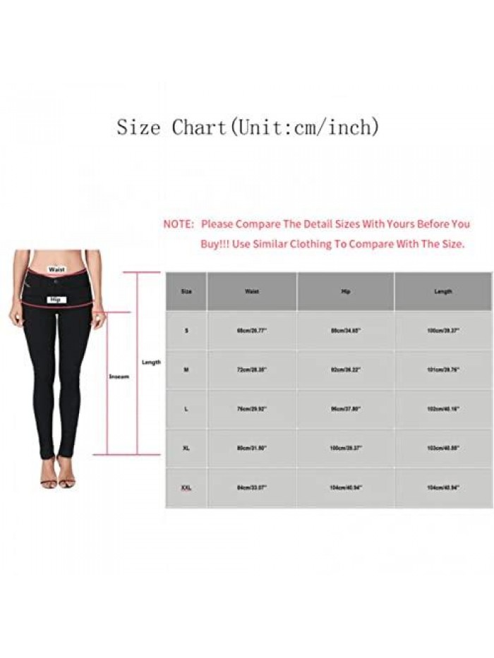 Womens Jeans Jeggings Butt Lift Yoga Leggings High Wasit Pull-On Stretchy Slim Fit Skinny Jeans Pencil Denim Pants 