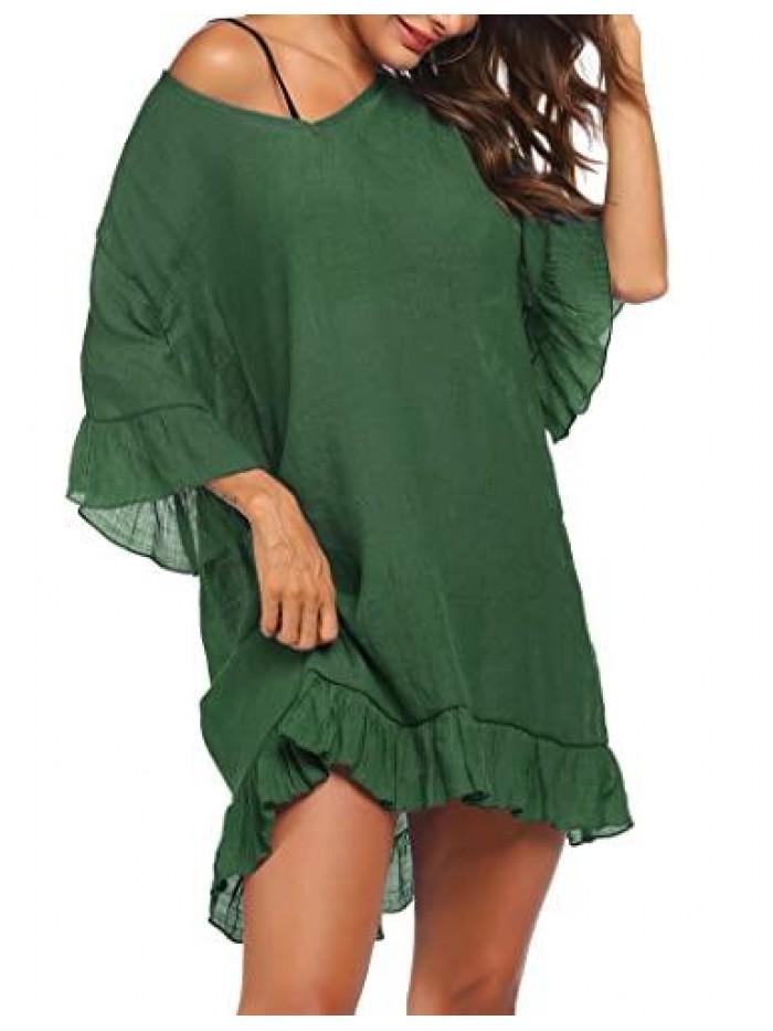 Swimsuit Cover Ups for Women, Bathing Suit Coverups Beach Cover Dresses Resort Wear S-XXL 