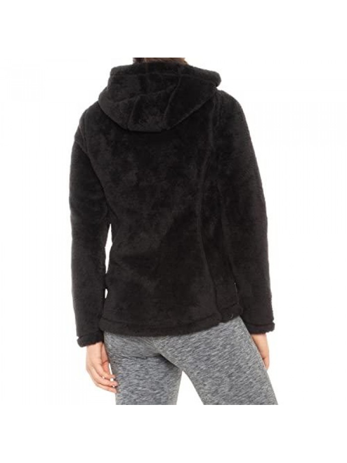 Women's Nick Shaggy Faux Fur Hooded Full Zip Jacket, Color Options 