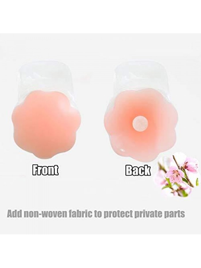 Bra for Breast Lift Pasties Nipple Covers Invisible Silicone Adhesive Bra Petals Stick on Bra 