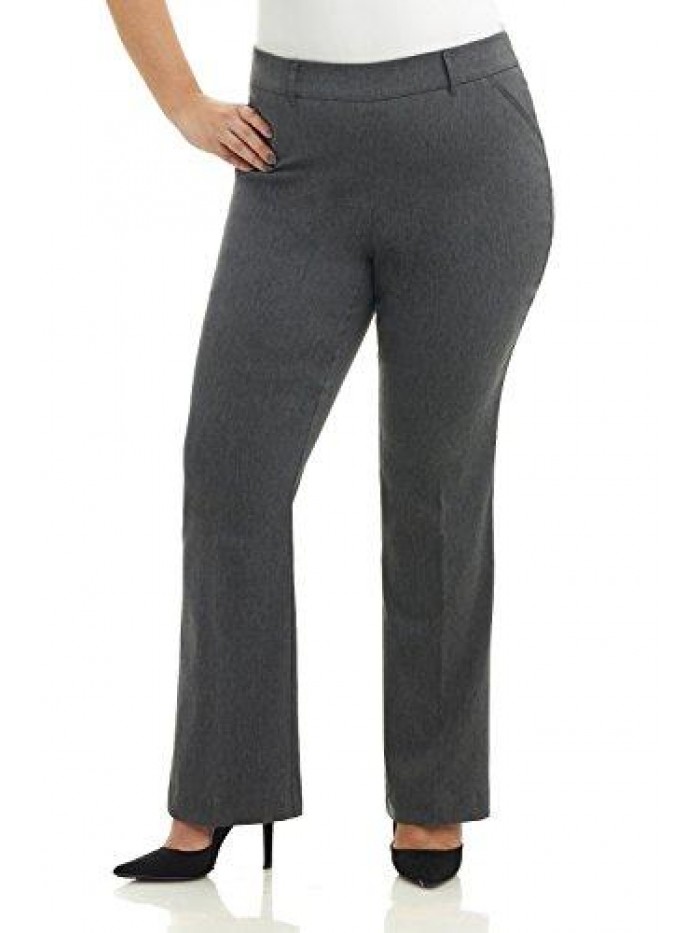 Curvy Woman Ease into Comfort Barely Bootcut Plus Size Pant 