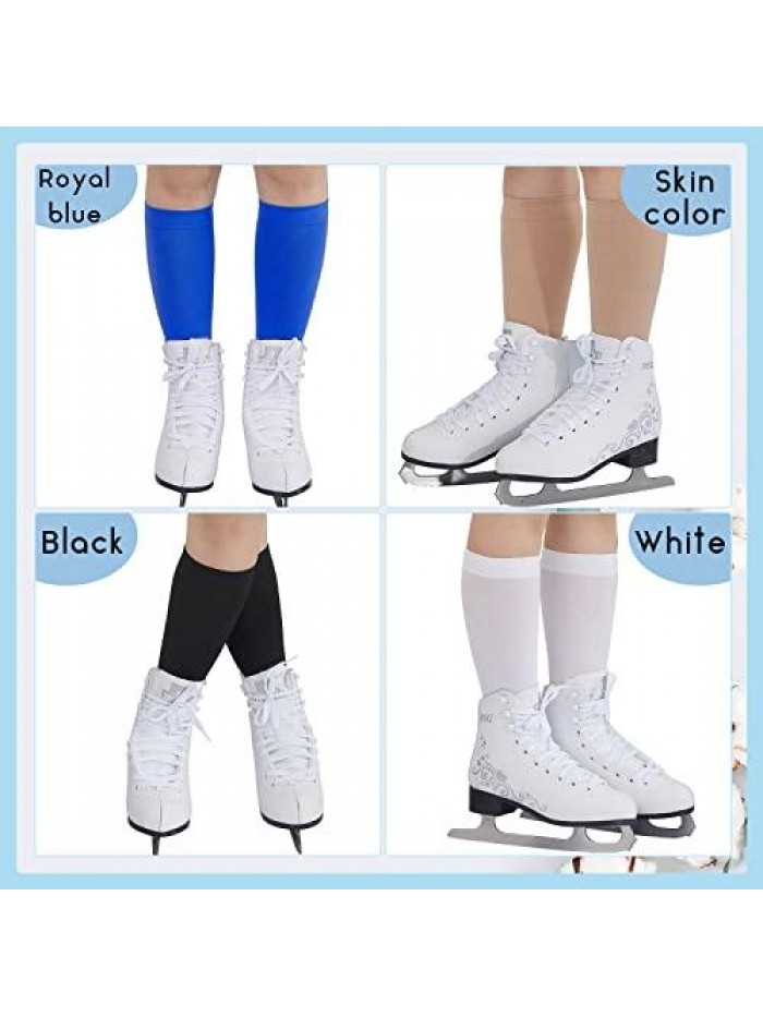 Pairs Figure Skating Socks High Tights Skate Socks Ice Skating Socks Nylon Skating Socks for Ice Skates, Footed Skate Socks, Dance Tights Socks 