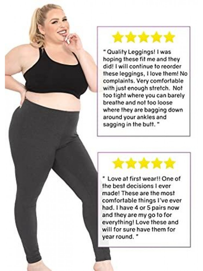Cotton Plus Size Leggings | Stretchy | X-Large - 7X | Made in The USA 