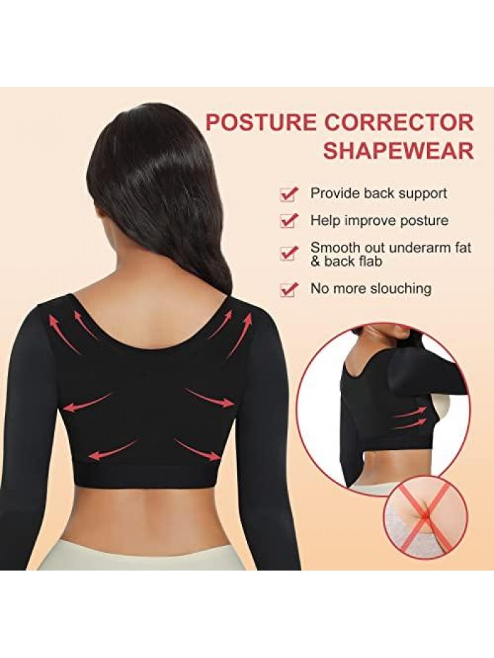 Arm Shaper Post Surgery Arm Compression Sleeves Lipo Garment Posture Corrector Shapewear Tops 