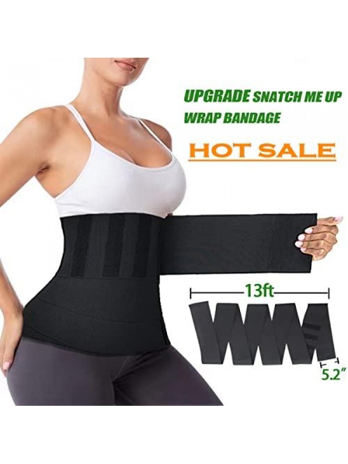 Waist Trainer for Women Snatch Me Up Bandage Tummy Wrap Invisible Plus Size Trimmer Belt Snatcher 