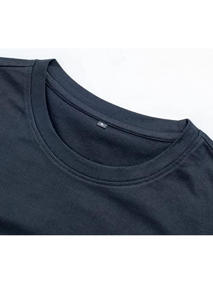 Black Long Sleeves Polo Shirt and T-Shirt, Fitted Lightweight Casual Tops, Natural Comfortable 100% Cotton, M-2XL 