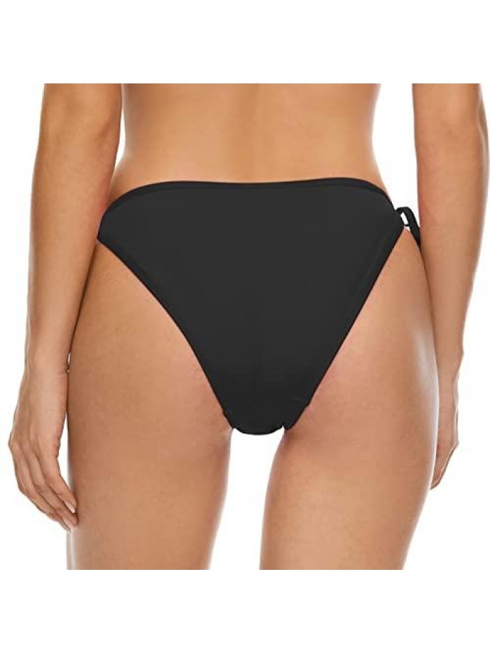 Women's Cheeky Brazilian Bikini Bottoms Tie Side Swim Bottom 