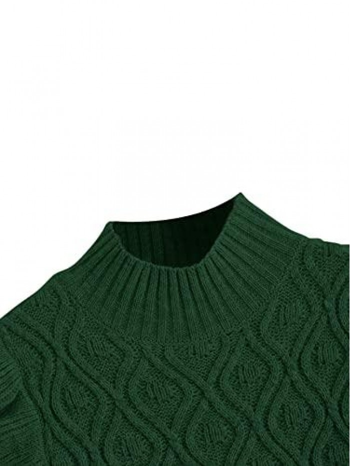 Women's Sleeveless Mock Neck Sweater Ruffle Trim Knit Crop Sweater Vest 